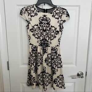 B. Darlin Baroque Print Skater Dress
